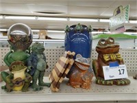 Misc. Decorative Frogs- Lot of Eight (8)