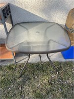 3 ft x 3 ft glass outdoor table