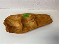 Enrico Large Root Three Section Appetizer Platter