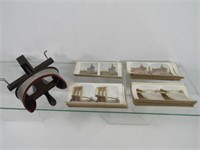 ANTIQUE STEREO VIEWER/SLIDES: