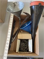 Funnels, Seed Sower, Box of Nails, etc