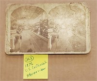 1876 US Centennial stereoview photo card