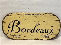 VTG HAND PAINTED WOOD FRENCH WINE ADVERTISING