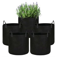 5-Pack 5 Gallon QCQHDU Grow Bags  Thickened Fabric