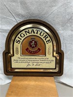 Signature Stroh Hard Plastic Bar Sign