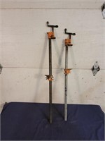 Two Pipe Clamps - 37" & 34" Pipe