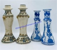 Two Pairs of Decorative Candlesticks