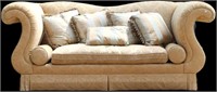 SCROLL ARM UPHOLSTERED SOFA