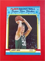 1988 Fleer Larry Bird Sticker Card Celtics HOF 'er