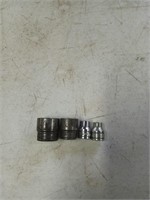 Four snap-on 3/8 drive shallow sockets