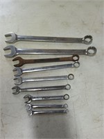 11 piece snap-on combination wrenches 5/16 to 1 in