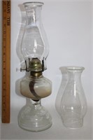 Antique Oil Lamp with Extra Globe