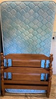 Maple Single Bed & Single Set Of Bedding