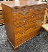 Antique Mahogany High Chest Of Drawers