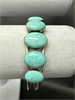 Vintage 5-Stone Turquoise Cuff