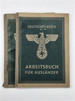 (2) WW2 GERMAN REICH WORK BOOKS