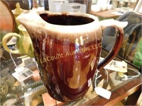 vtg brown pitcher, USA, 7011, 8.25"