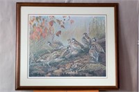 Jim Foote Framed and Matted Print of Bobwhite