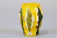 Nick Torella Fish Vase, Au Gres, MI, w/ Six