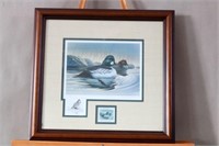 Russell Cobane Framed and Matted Waterfowl Print