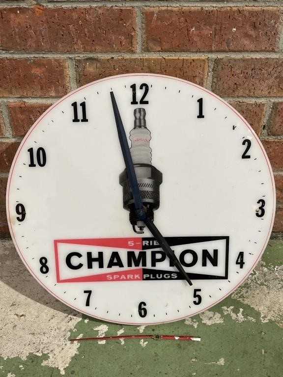 Original CHAMPION SPARK PLUGS Workshop Clock -