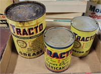 FLAT OF 3 TRACTO ADVERTISING CANS