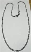 14KT WHITE GOLD 12.00GRS 18INCH FIGUAROPE CHAIN