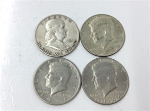 U S A Half Dollars 1951, 61, 71, 76
