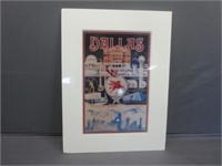 Matted & Carded Dallas TX Print 6x22"
