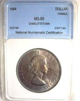 1964 Dollar NNC MS65 Charlottetown