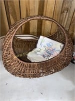 Basket with tea towel