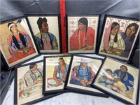 Set of Native American prints