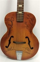 The Beatles Band Signed Guitar w/COA