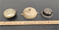 (3) Antique 1800s Bells- Including Pat Feb 25,