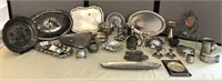 Large collection of Silver Plated & Pewter Items