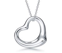 Tiffany & Co. Large Open Heart Necklace