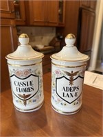 2 China Apothecary Jars