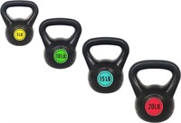 Fitness Wide Grip Kettlebell Set  50LB Set of 4