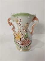 Vintage Opalescent Flowrrs Vase From Brazil U15B