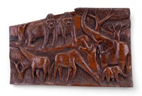 Carved Wood Wall Panel, Fat Monk