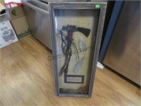 PIPE HAWK FRAMED DISPLAY WITH BROKEN GLASS