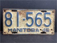 1945 Manitoba License Plate