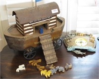 Noah's Ark Model And Clock