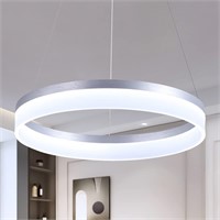 Buccleuch Modern LED Pendant Light, Dimmable Silve