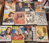 12 patriotic ww2 era magazines Liberty American