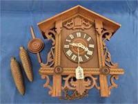 14" x 13" x 6.5" 1941 8-Day Cuckoo Clock