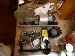 Small Basket of Kitchen Items, Tarts, Spoon Rest