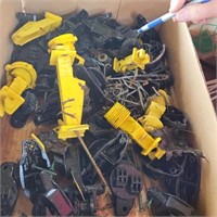 assorted electric fence supplies