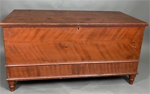 Paint decorated blanket chest ca. 1820; in pine