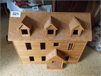 Wooden doll house, 5 rooms, 2 story, 32" tall x
